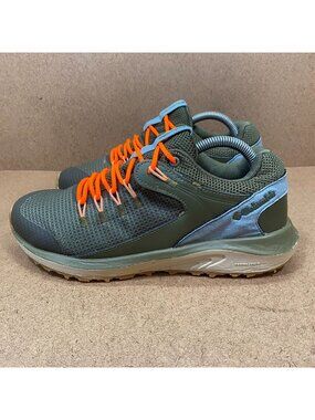 Columbia Womens Trailstorm Waterproof Hiking Running Shoes Green/Blue Size 9